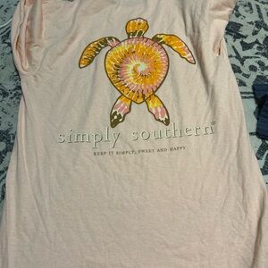Simply Southern Light Pink Turtle Tee